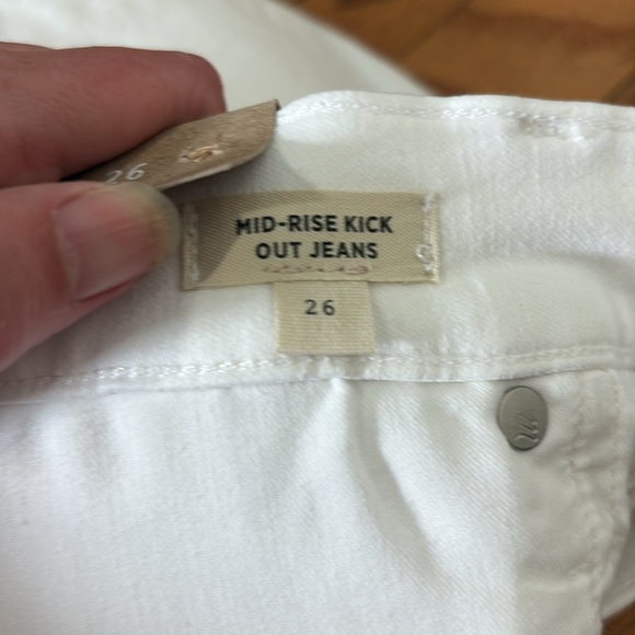 Madewell Kick Out Crop Jeans Pure White size 26 NWT - Picture 8 of 9